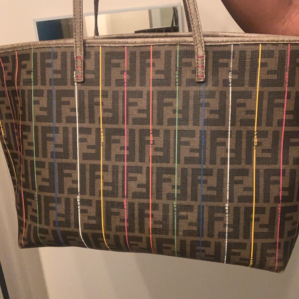 Fendi Zucca Spalmati Large Tote Multicolor